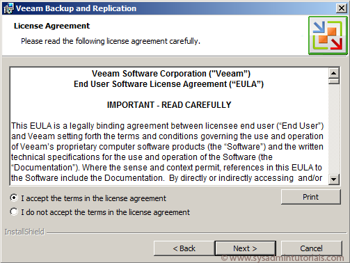 Installing Veeam Backup and Replication v5